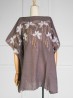 Stitched Flower Design Fashion Flowy Top
